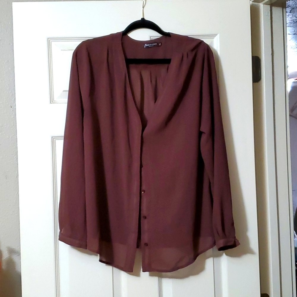 Brown dress shirt